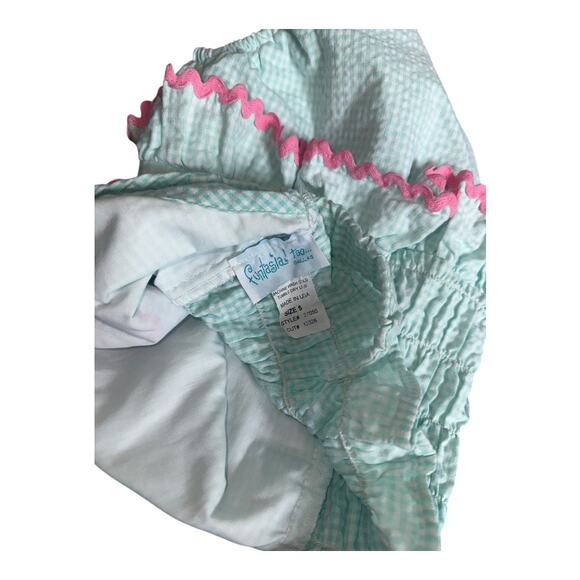 Funtasia too Dallas 5T Blue checkered pink Anchor bathing suit tutu one piece - Picture 4 of 9